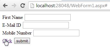 jQuery Validation on Click of Anchor
